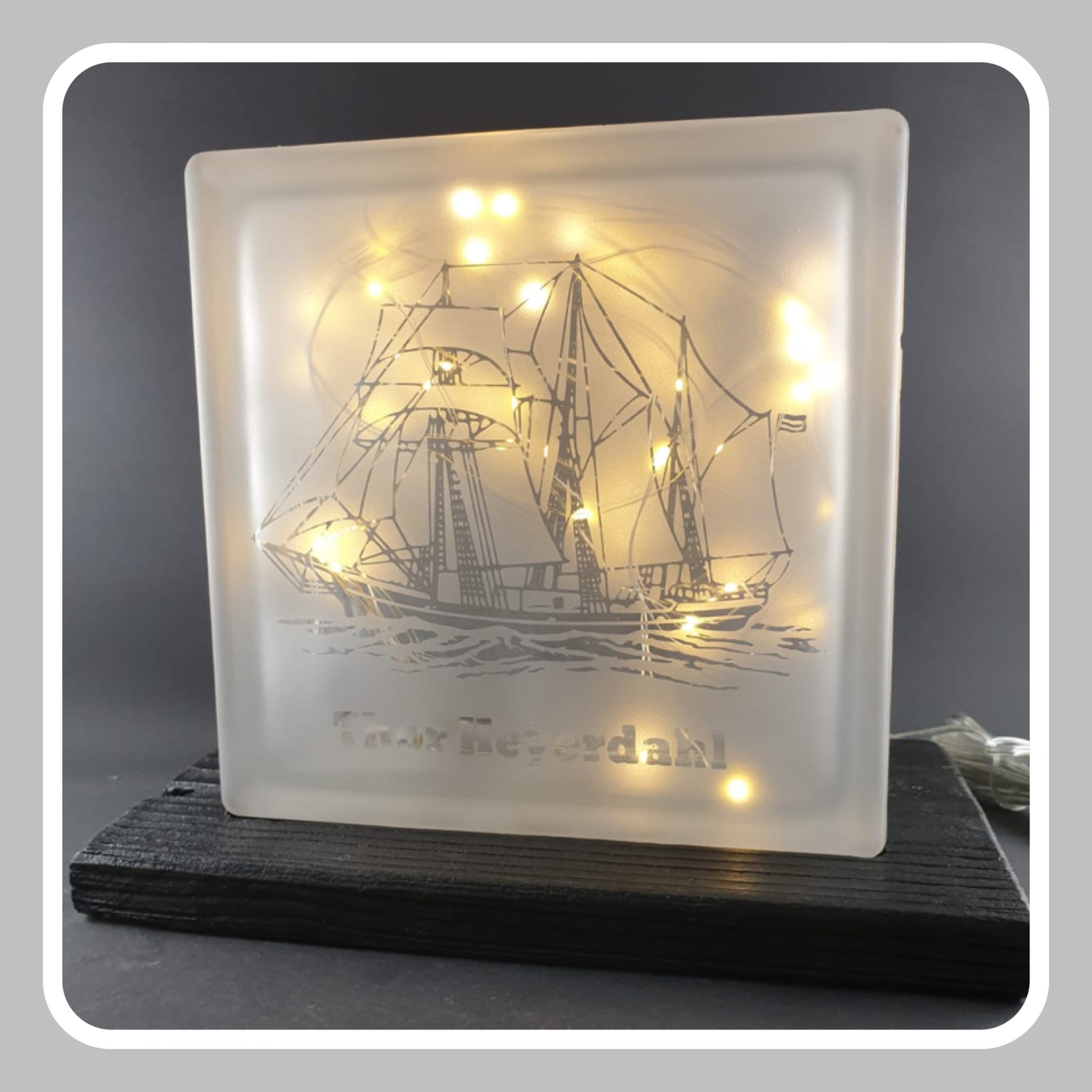 Glasbausteinlampe "Ganz nach Deinen Wünschen" — Dekoscheune Nethen